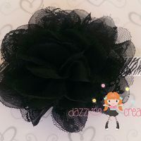 Black Flower Zebra Headband/Perfect Photo Prop/Newborns/Kids - Thumbnail 3