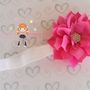 Bright Pink Flower Rhinestone Center Headband/Perfect Photo Prop/Newborns/Kids-4