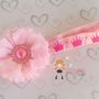 Pink Flower Rhinestone Center Headband/Perfect Photo Prop/Newborns/Kids-2