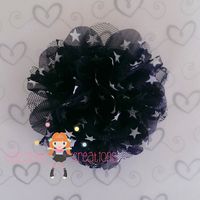 4th of July/Patriotic/ Navy Star Chevron Flower Hair Bow Clips/Photo Props/Newborns/Children - Thumbnail 1