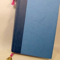 Pink Braided Ribbon Bookmark w/Gold Dipped Leaf - Thumbnail 2