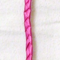 Pink Braided Ribbon Bookmark w/Gold Dipped Leaf - Thumbnail 3