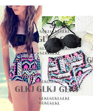 High waisted bikini push up padded gothic swimwear