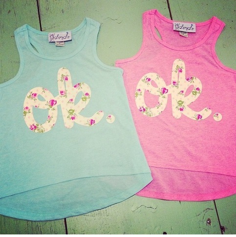 OK Floral Tank- Mint