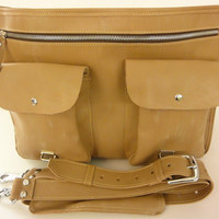 Toon Cowboy Leather Messenger - Thumbnail 3