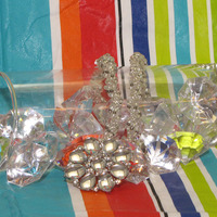 Hand Woven Glass Beaded Spiral Rope with Crystal Flower  - Thumbnail 2