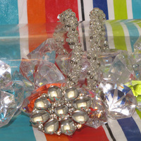 Hand Woven Glass Beaded Spiral Rope with Crystal Flower  - Thumbnail 3