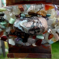 Gem Gravel Hair Clip w/Geode piece - Thumbnail 2