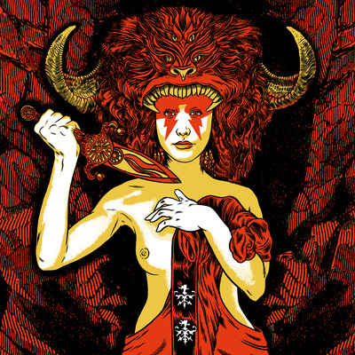 knife girl art print