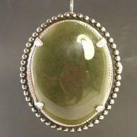 Jade Necklace Pin Brooch - Thumbnail 4