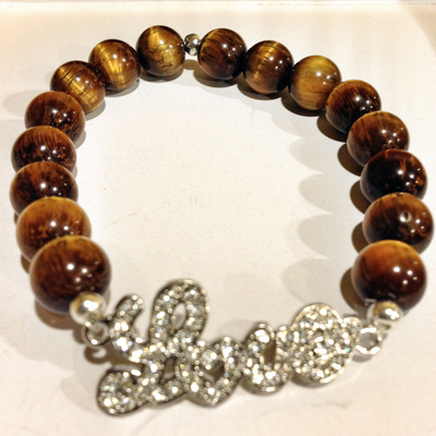 Hamsa hand tiger eye