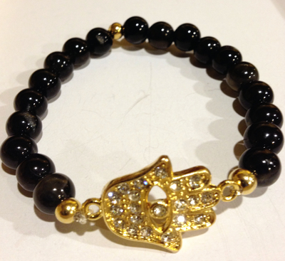 Black Hamsa Bracelet