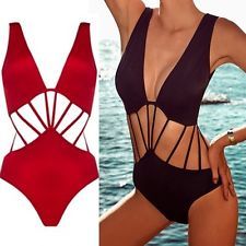 One-piece sexy bikini swimwear cut-out floral monokini swimsuit strappy 