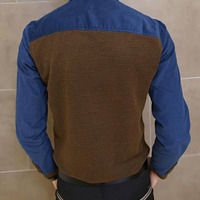 Fashion Korean Style Slim Long Sleeves Causal Shirts 907ASJ-CS29-58-Coffee - Thumbnail 2