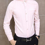 Fashion Korean Style Slim Long Sleeves Causal Shirts 907ASJ-CS33-53-Pink-1