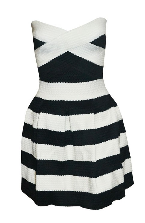Strapless Striped Dress