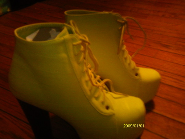 Lime Green Highlighter Patent Boot 