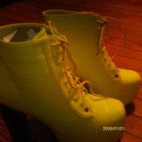 Lime Green Highlighter Patent Boot 