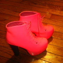 Peach Highlighter Patent Boot