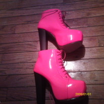 Pink Patent Highlighter Boot