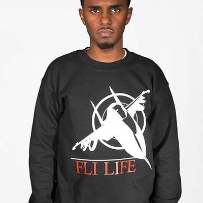 Black crewneck sweater - men 