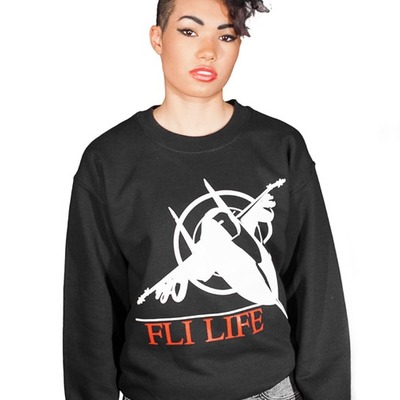 Black crewneck sweater - woman 