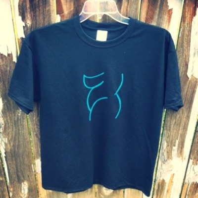 T-shirt - teal - nosh silhouette