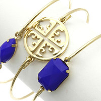 Lucite Stone Bangle Set - Thumbnail 1