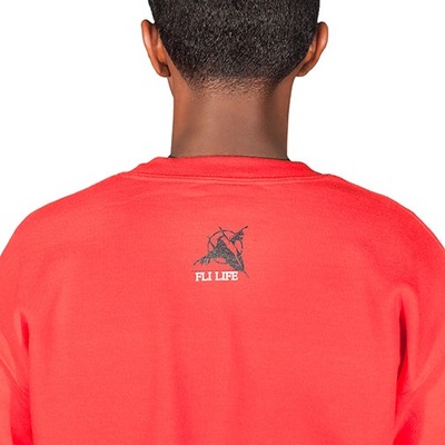 Red crewneck sweater - men 