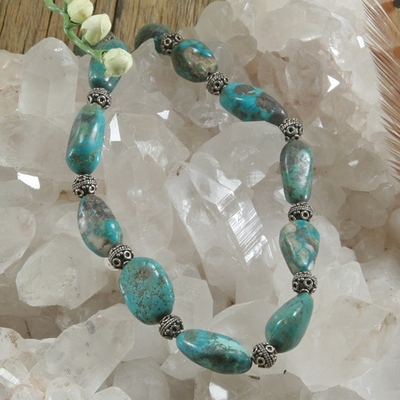 Turquoise nugget necklace