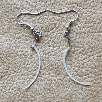 Real snake rib bone earrings