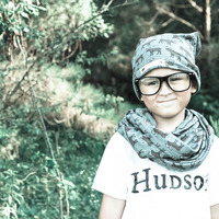 Moose Beanie Hat & Infinity Scarf Set New Trendy Gift Set - Thumbnail 2