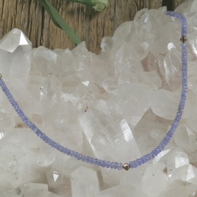 Tanzanite rondelle necklace