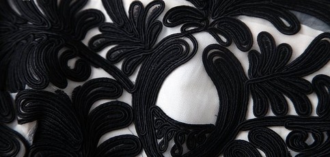 Gauze floral patchwork design dress