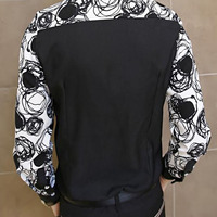 New Fashion Slim Long Sleeves Causal Shirts 907ASJ-CS30-58-Black - Thumbnail 2