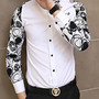 New Fashion Slim Long Sleeves Causal Shirts 907ASJ-CS30-58-Black-3