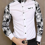 New Fashion Slim Long Sleeves Causal Shirts 907ASJ-CS30-58-White-1