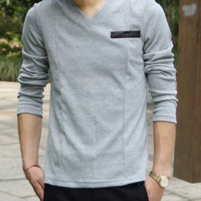 New fashion slim long sleeves causal shirts 907asj-t01-33-light gray