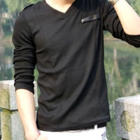 New Fashion Slim Long Sleeves Causal Shirts 907ASJ-T01-33-Light Gray - Thumbnail 3