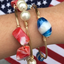 Patriotic Swirl Bangle Trio
