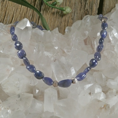 Tanzanite nugget necklace