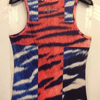 Men's New Fashion Cross Tiger Pattern Print Sleeveless Vest Unisex Vintage Summer Fashion Tank Tops 4 Sizes - Thumbnail 1