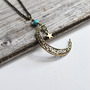 Mystical Moon Necklace, Crescent Moon and Star Necklace-3