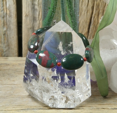 Bloodstone and Red Jasper Bracelet