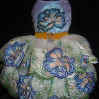 Blue Rose Portrait Harness Dress - Thumbnail 1