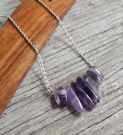 Amethyst Necklace, Amethyst, Purple Stones, February Birthstone