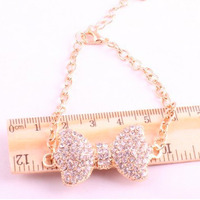 Gold Bling Bow Bracelet - Thumbnail 1