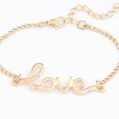 Gold "love" bracelet