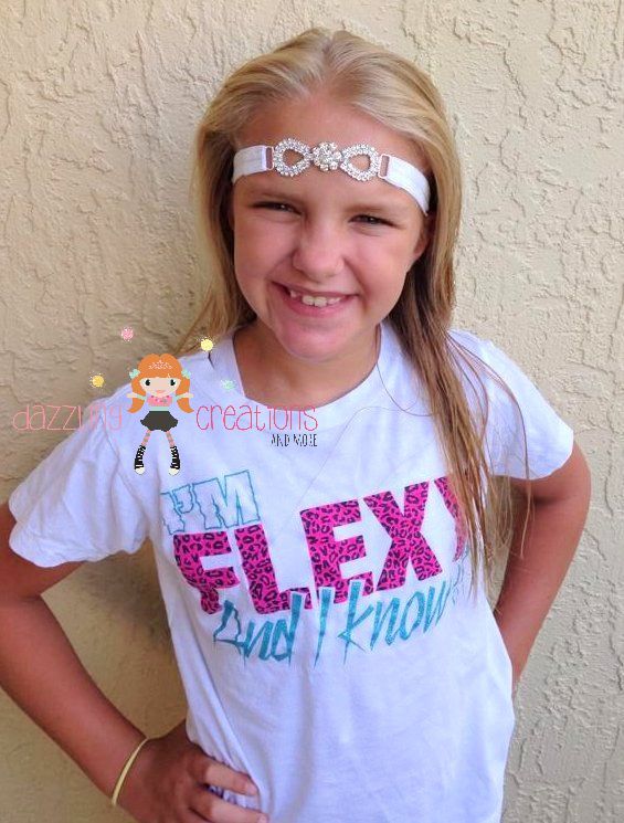 White Rhinestone Center Headband/Perfect Photo Prop/Newborns/Kids