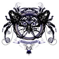 Gothic Spider-Skull design t-shirt men white S, XL - Thumbnail 1